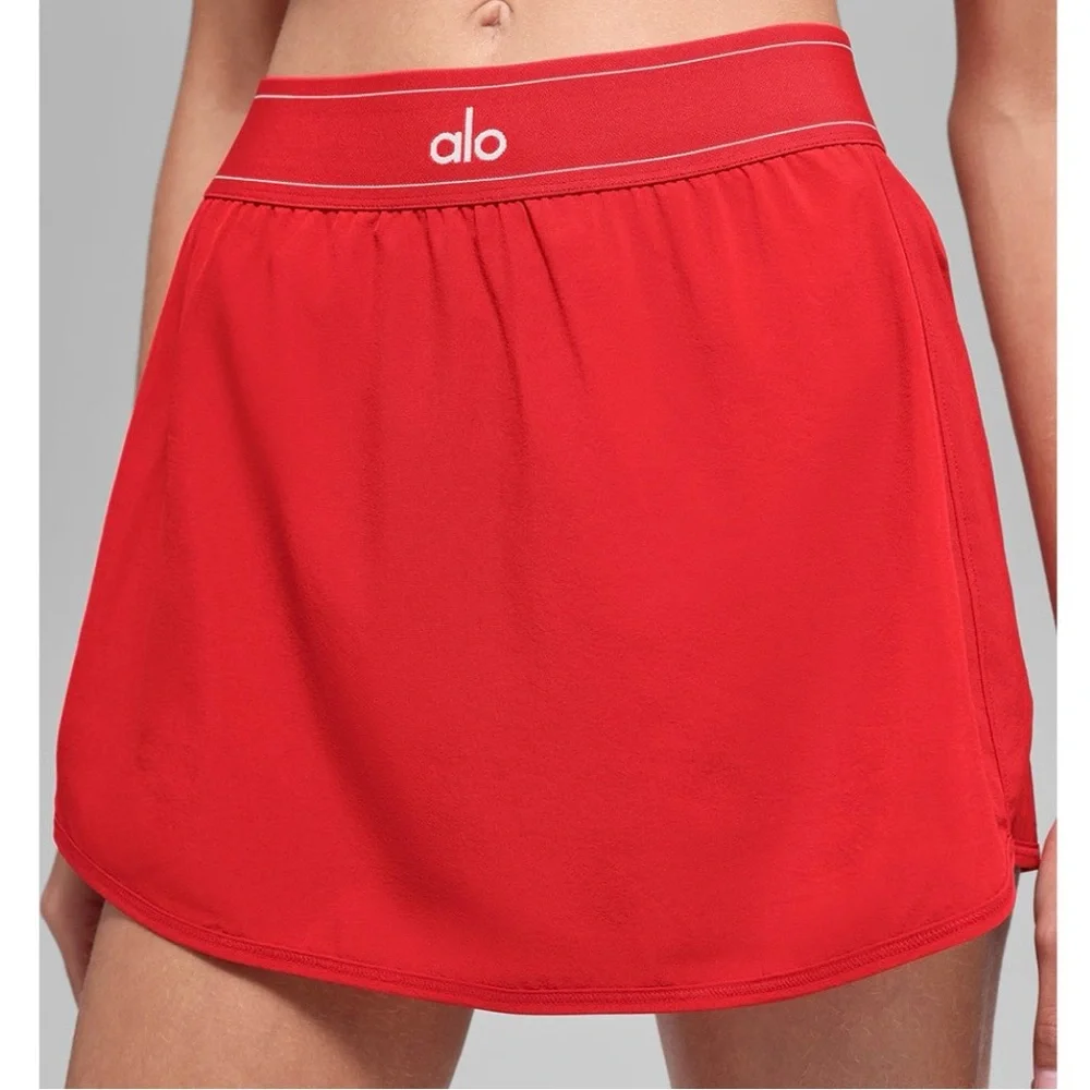 Alo Match Point Tennis Skirt NWT Bright Red